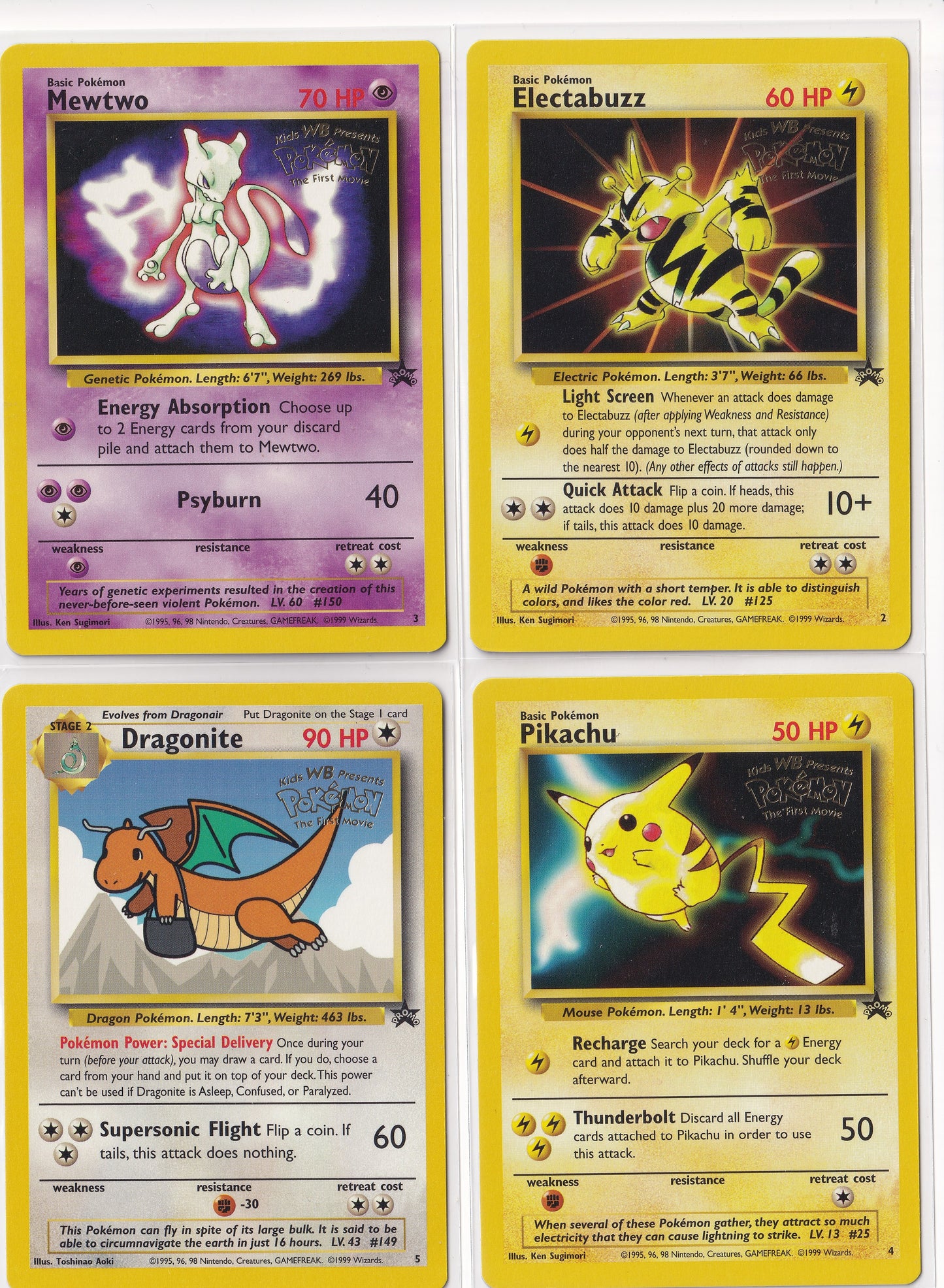 Pokemon The First Movie WotC Promos - Set of 4