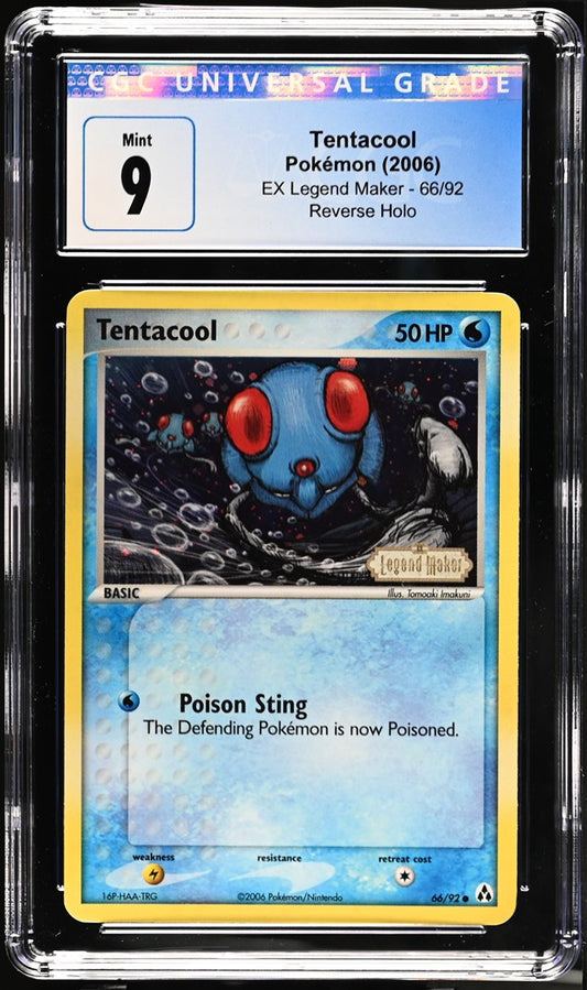 Tentacool Reverse Holo - EX Legend Maker 66/92 CGCMint 9