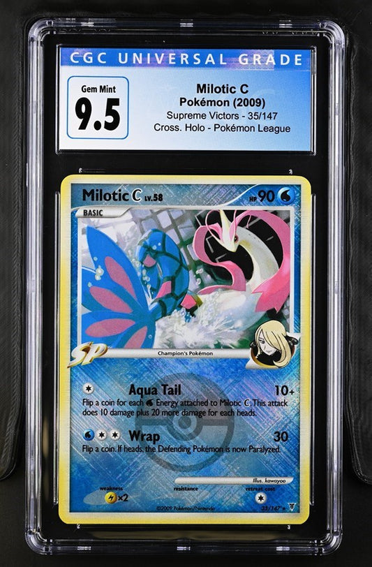 Milotic C Crosshatch Holo - Supreme Victors Pokemon League CGC GEM MINT 10